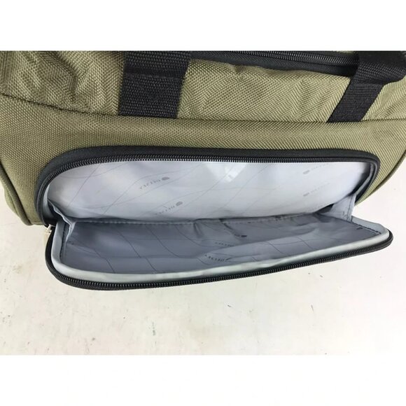 Delsey Unisex Green Black Designed In USA Double Handle Outer Pocket Duffle Bag‎ - Picture 5 of 9